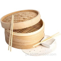 Bamboo Steamer Gift Set Alimentos Recipiente para bolinhos de bolinho